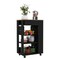 Tuhome Blosson Kitchen Cart, One Drawer, Two Open Shelves, Four Casters, Black/Light Oak OWD6767 - alternate 2